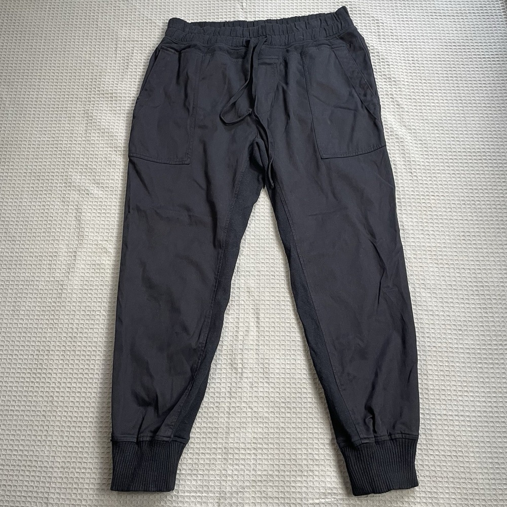 James Perse Standard Mixed Media Jogger Pants 3 (Large) Womens Black